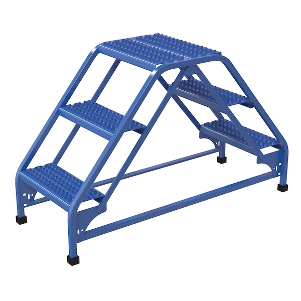 Vestil 100 lbs. Grip Strut Steel Stepladder LAD-DD-18-3-G - main